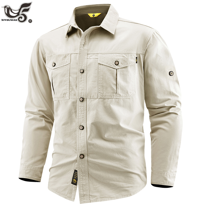Tactical Military Shirt Cargo - Kemeja Militer Bisnis Pria Taktik Lengan