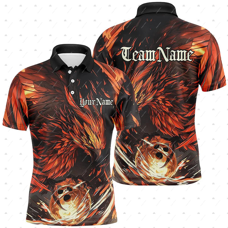 Short Sleeve Bowling Shirt Retro - Nama Kustom Bowling Skull Flame Graffiti