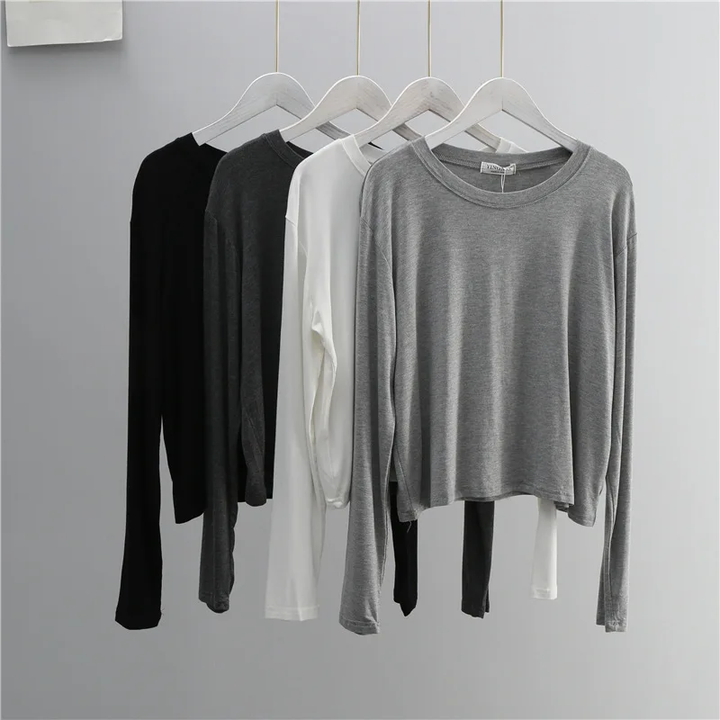 T-Shirts - Kaos Lengan Panjang O Neck Bahan