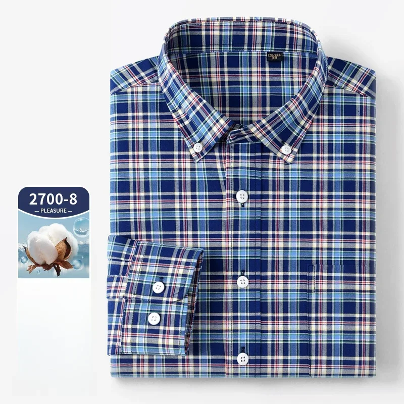 Oxford Cotton Casual Shirt Business - Kemeja Lengan Panjang Kualitas Tinggi untuk