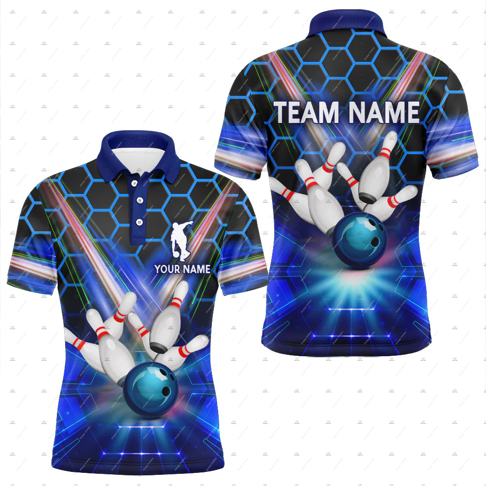 Short Sleeve Bowling Shirt Retro - Nama Kustom Bowling Skull Flame Graffiti