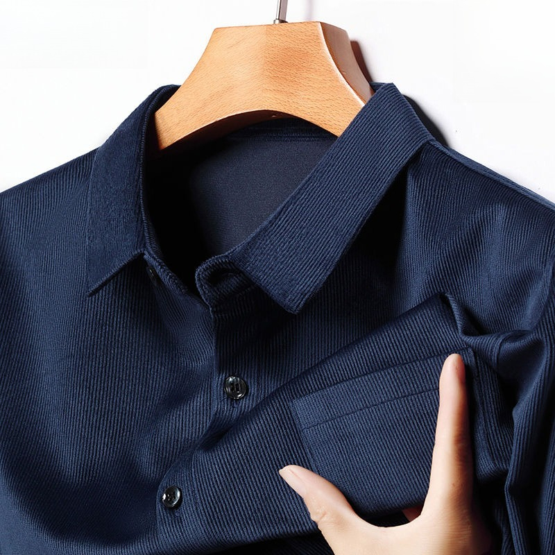Corduroy Button Up Shirt Men - Kemeja Pria Lengan Panjang Bahan Corduroy