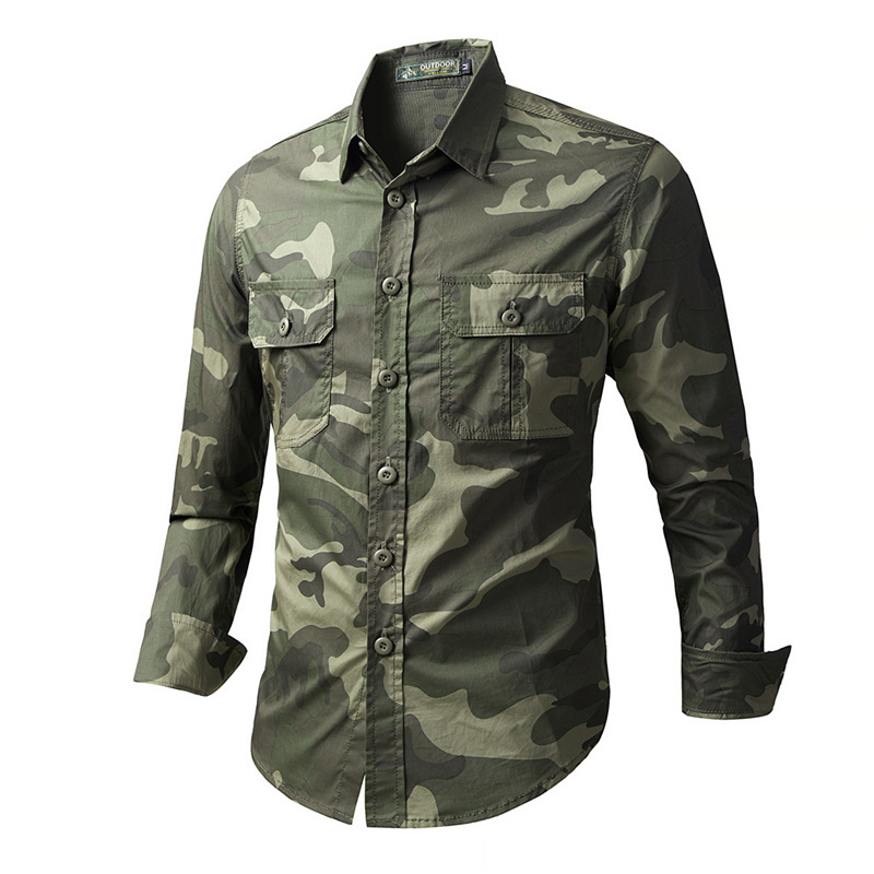 Tactical Military Shirt Cargo - Kemeja Kargo Taktis Pria Musim Semi
