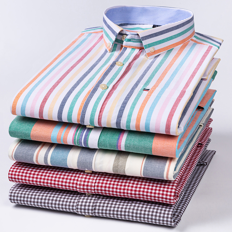 Oxford Cotton Casual Shirt Business - Kemeja Pria Oxford Fashion Kasual Bisnis
