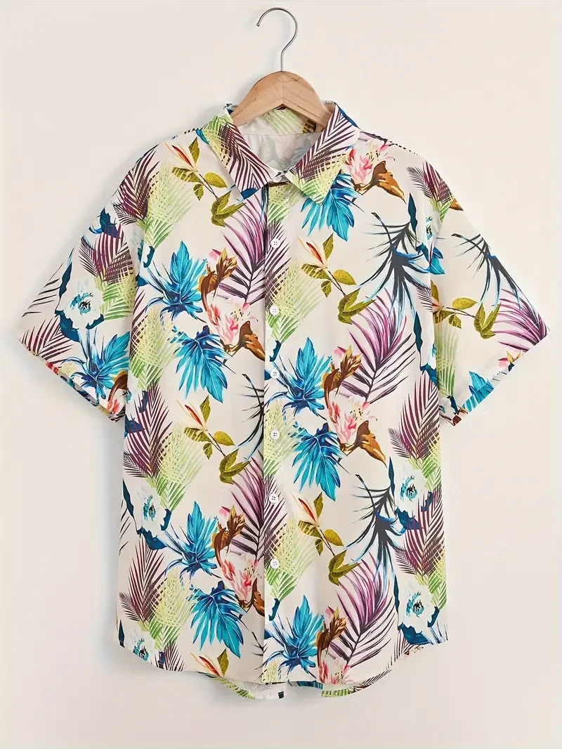 Short Sleeve Bowling Shirt Retro - Kemeja Hawaii pria motif bola bowling