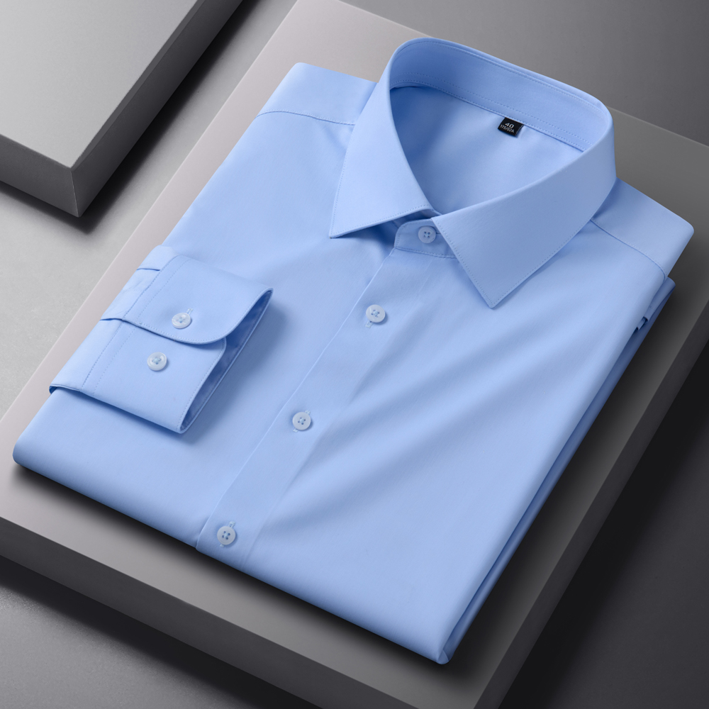 Breathable Bamboo Fiber Shirt Non Iron - Kemeja Pria Bisnis Kasual Anti Kusut