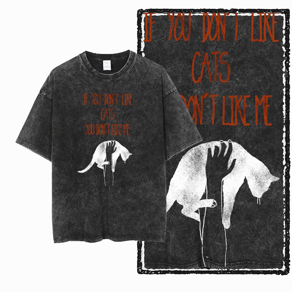 Acid Wash Vintage Graphic T Shirt - Kaos Pria G55 Acid Washed Black