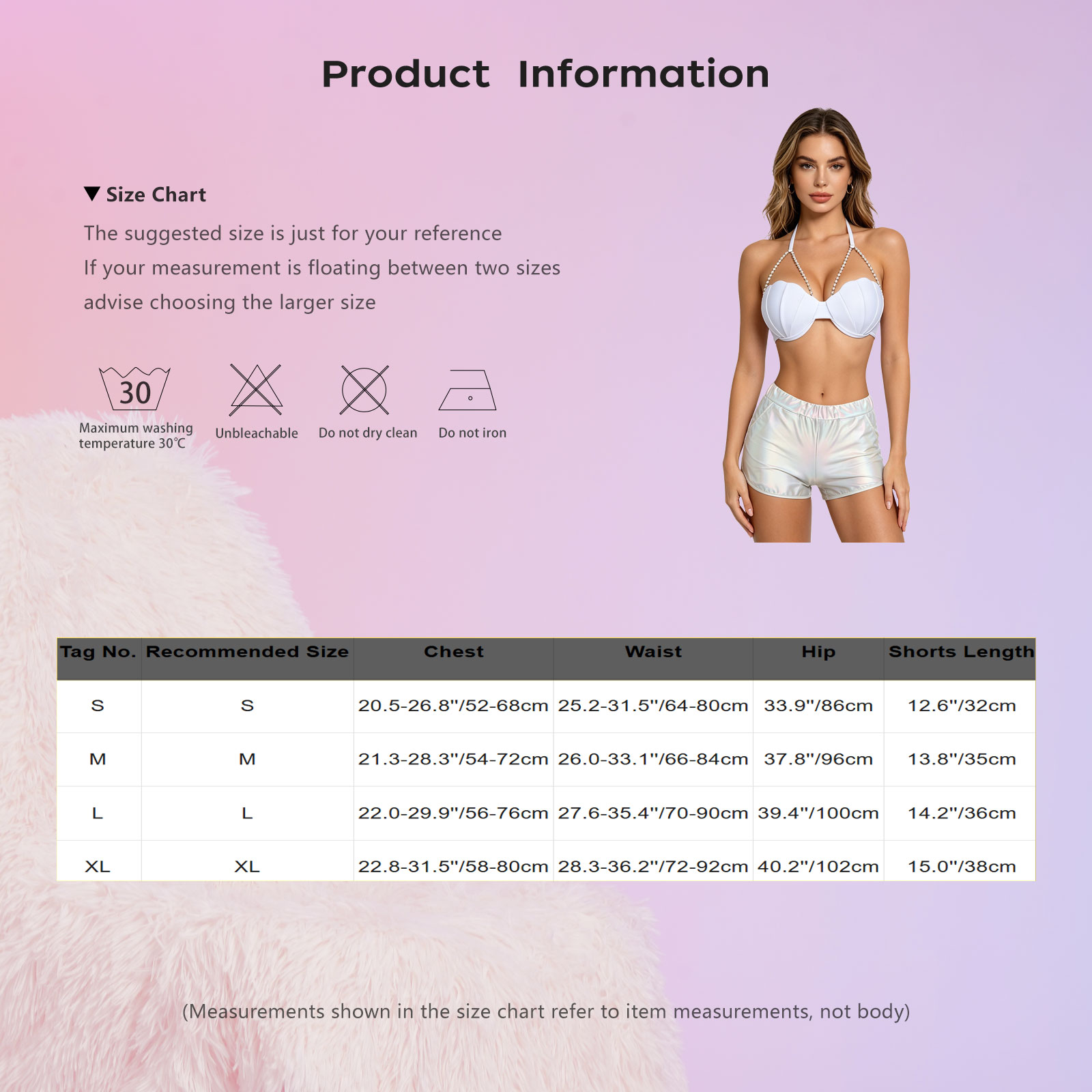 Shorts - Set Tankini Pakaian Renang Wanita Metalik