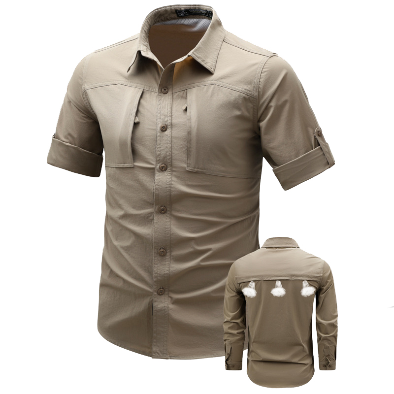 Tactical Military Shirt Cargo - Kemeja Kargo Lengan Panjang Pria Musim