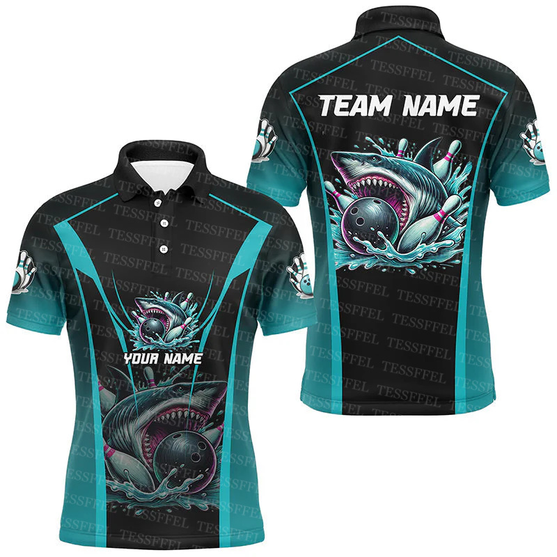 Short Sleeve Bowling Shirt Retro - Nama Kustom Grafiti Api Gradien Tato