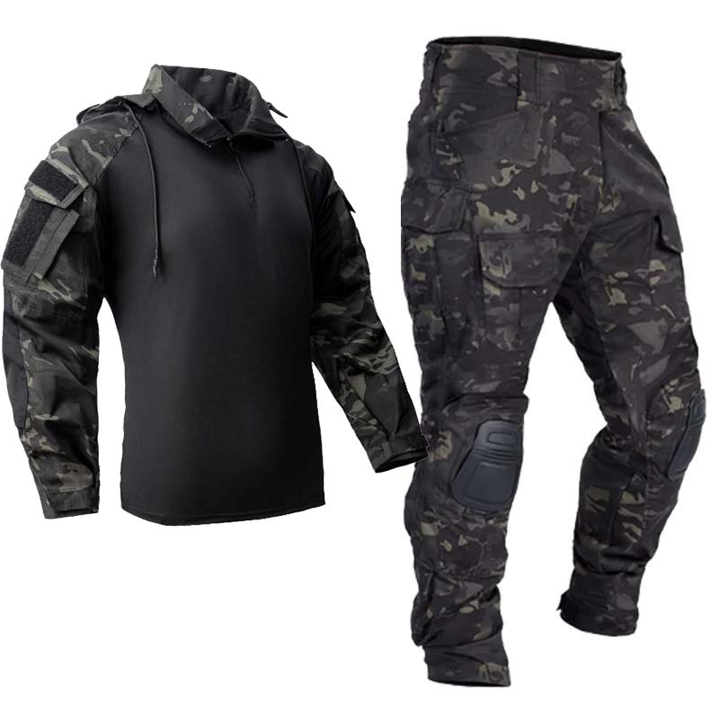 Tactical Military Shirt Cargo - Seragam Taktis Pria Militer Outdoor Camo