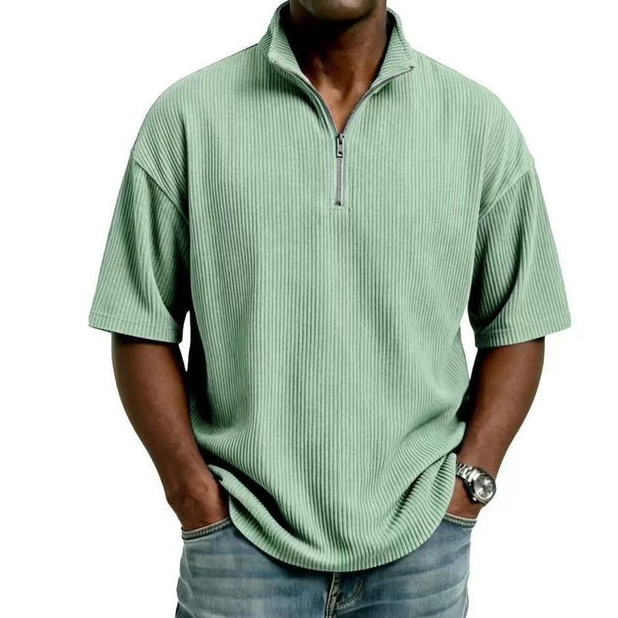 Kemeja Kerah Tegak Korduroi Mu - Corduroy Button Up Shirt Men ulasan dan harga