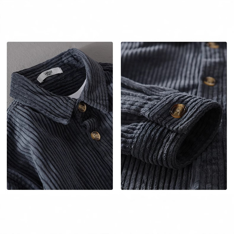 Kemeja Corduroy Pria Baru 2026 - Corduroy Button Up Shirt Men ulasan dan harga