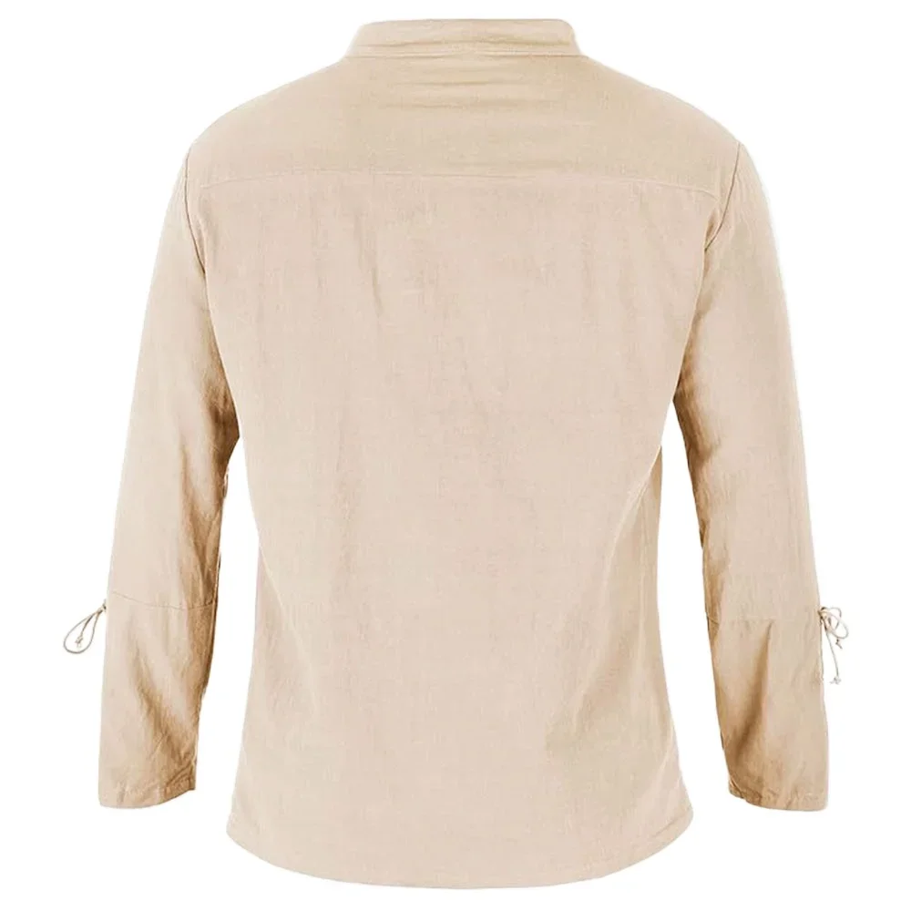 Kemeja lengan panjang pria, pa - Medieval Gothic Lace Up Pirate Shirt ulasan dan harga