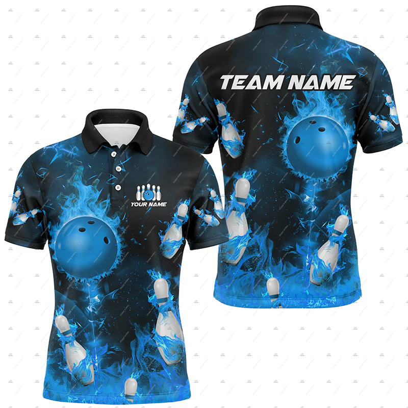 Nama Kustom Bowling Skull Flam - Short Sleeve Bowling Shirt Retro ulasan dan harga