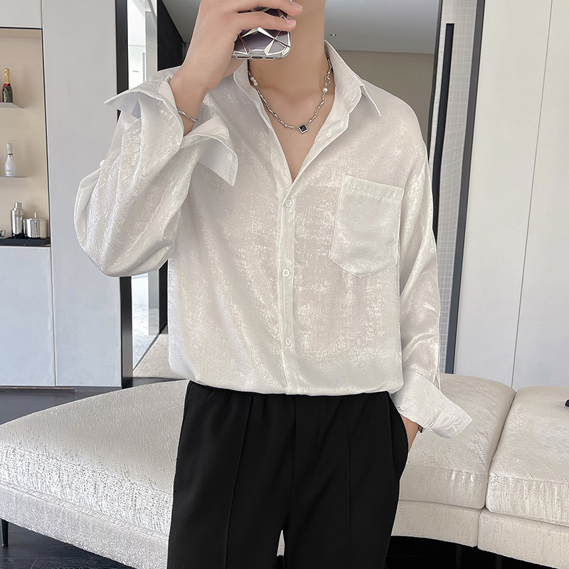 Kemeja Satin Sutra Seksi untuk - Mens Satin Silk Dress Shirt ulasan dan harga