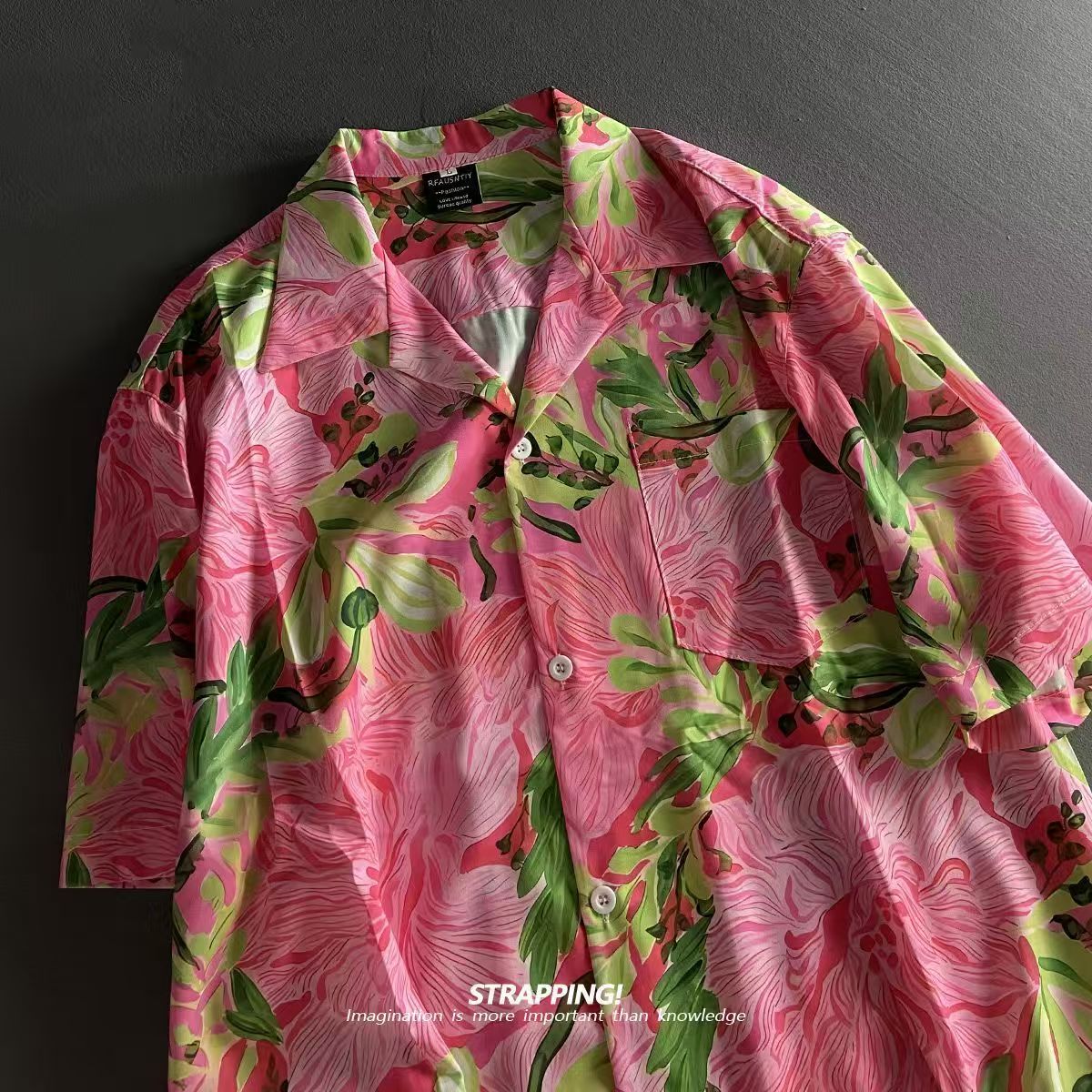 Kemeja Pantai Vintage Blusas V - Vintage Hawaiian Floral Shirt ulasan dan harga