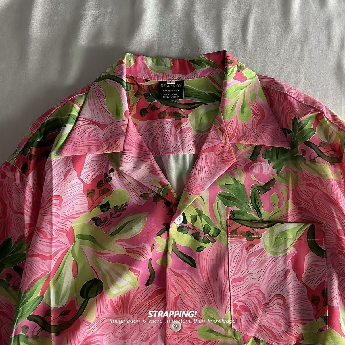 Kemeja Pantai Vintage Blusas V - Vintage Hawaiian Floral Shirt ulasan dan harga