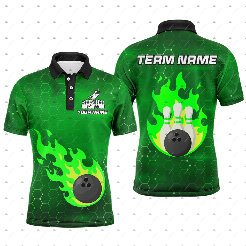 Nama Kustom Bowling Skull Flam - Short Sleeve Bowling Shirt Retro ulasan dan harga