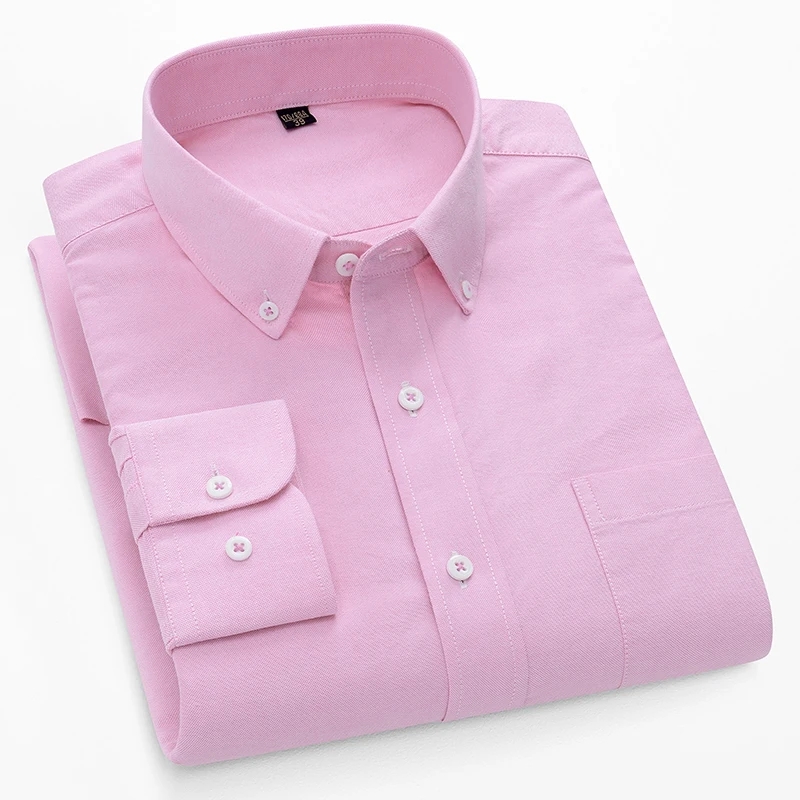 Kemeja lengan panjang pria 100 - Oxford Cotton Casual Shirt Business ulasan dan harga