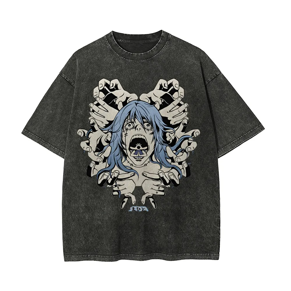 Kaos Mahito Jujutsu Kaisen Pri - Acid Wash Vintage Graphic T Shirt ulasan dan harga