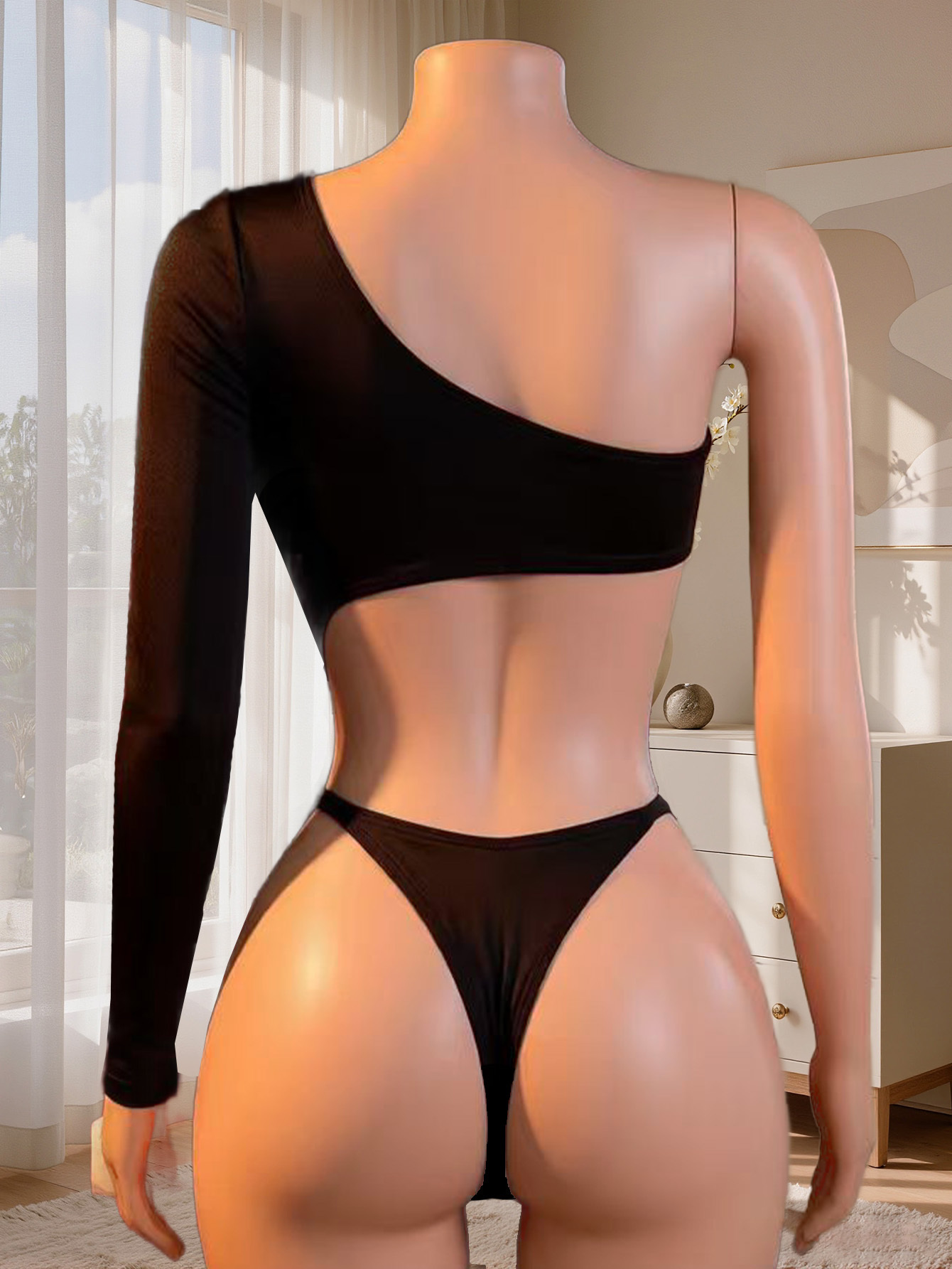 Bodysuit Wanita Satu Bahu Leng - Underwear ulasan dan harga
