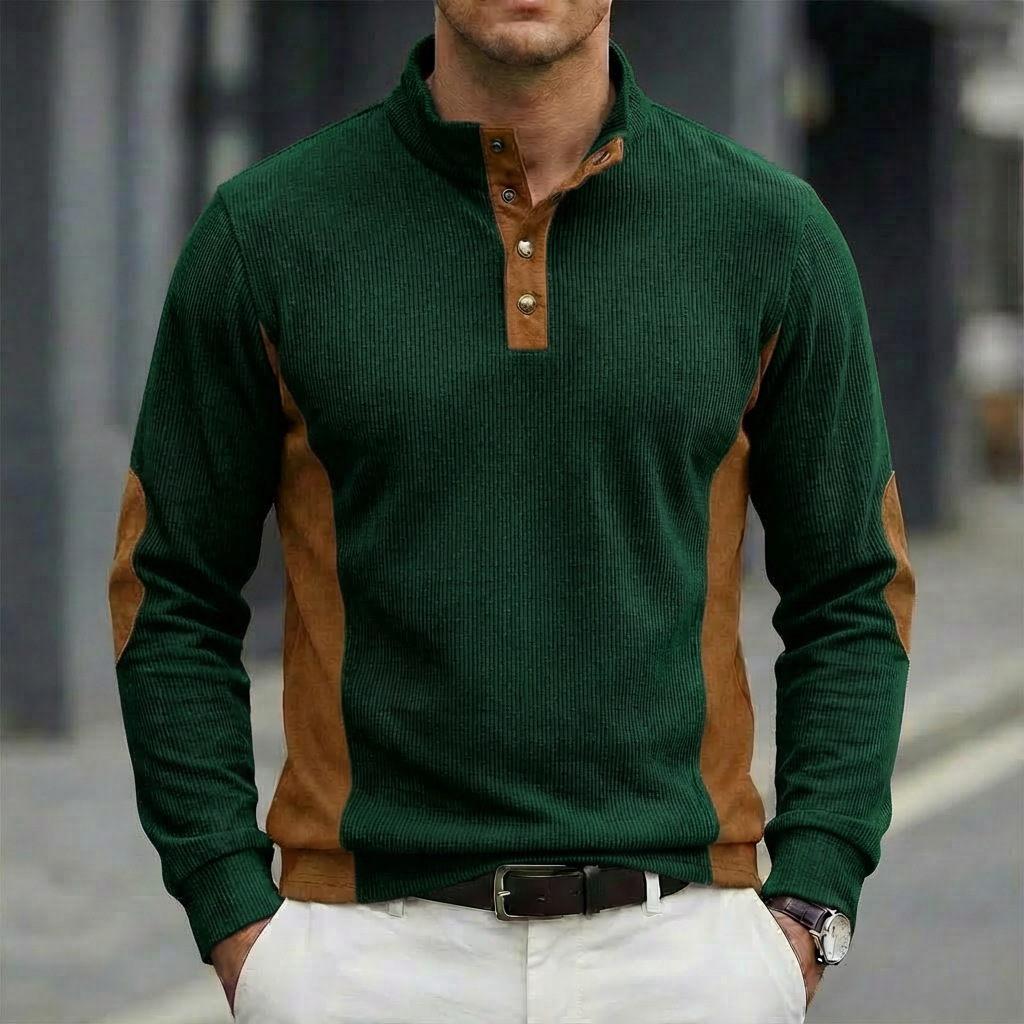 Kaos Polo Pria Kasual Corduroy - Corduroy Button Up Shirt Men ulasan dan harga