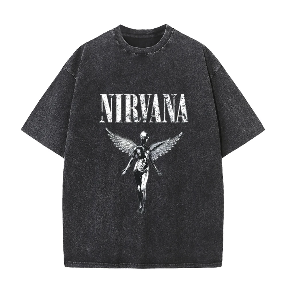 Kaos Oversize Retro Acid Wash  - Acid Wash Vintage Graphic T Shirt ulasan dan harga
