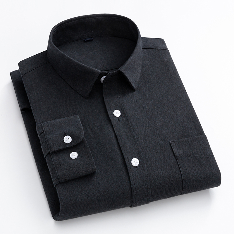 Kemeja Oxford Biru Navy Pria L - Oxford Cotton Casual Shirt Business ulasan dan harga