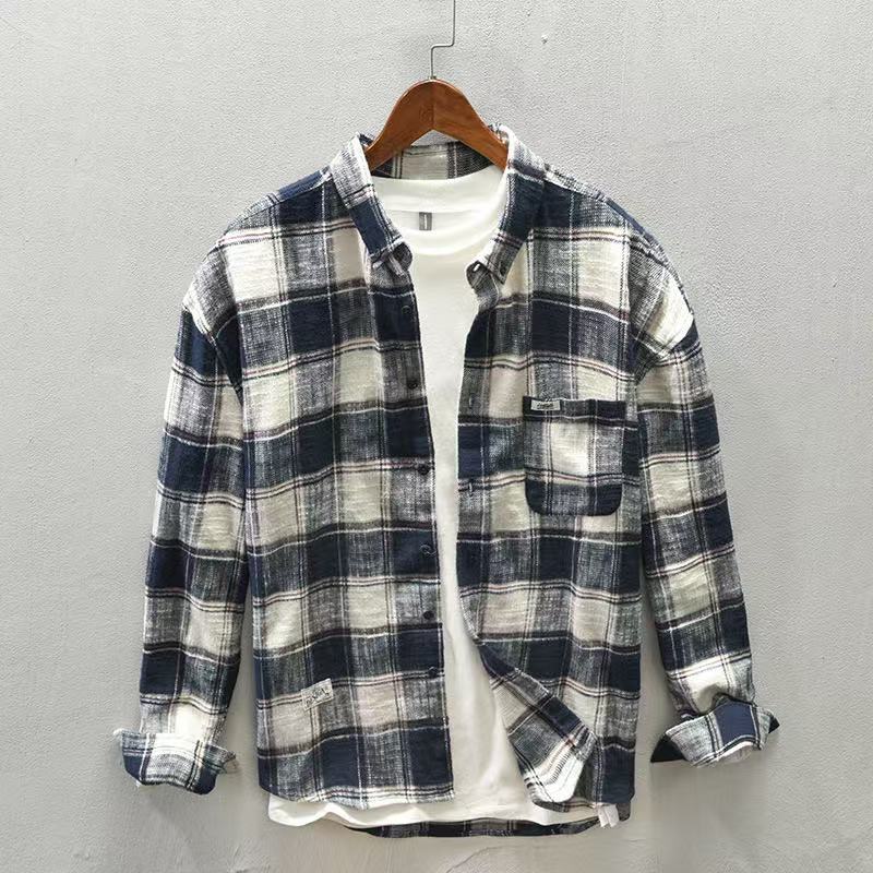 Kemeja Jaket Kasual Kotak-kota - Flannel Plaid Shirt Heavy Weight ulasan dan harga