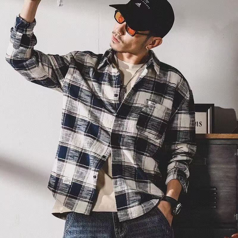 Kemeja Jaket Kasual Kotak-kota - Flannel Plaid Shirt Heavy Weight ulasan dan harga