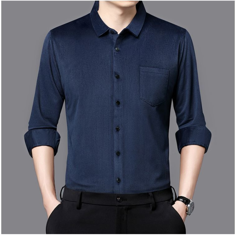 Kemeja Pria Lengan Panjang Bah - Corduroy Button Up Shirt Men ulasan dan harga