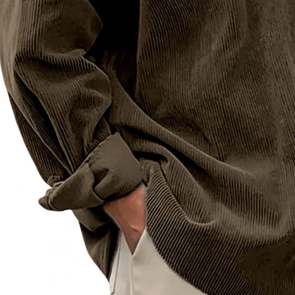 Kemeja Pria Kasual Outdoor War - Corduroy Button Up Shirt Men ulasan dan harga
