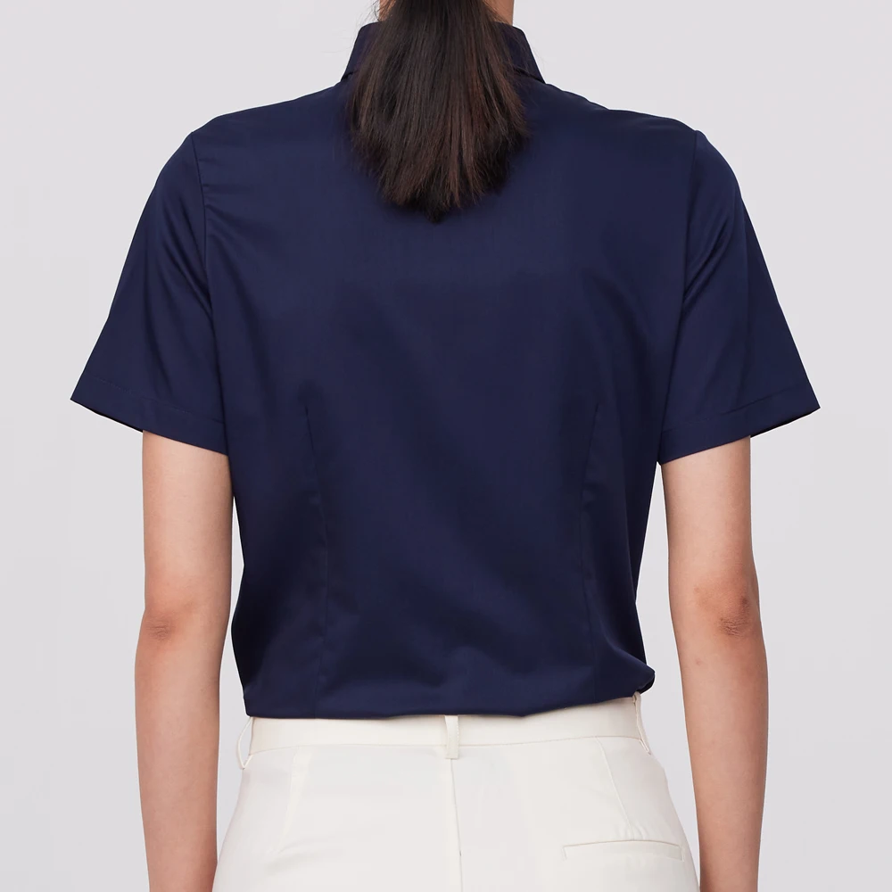 Blus Wanita Lengan Pendek Anti - Breathable Bamboo Fiber Shirt Non Iron ulasan dan harga