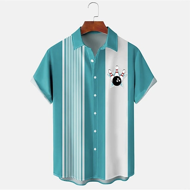 Kemeja Pria Lengan Pendek Berm - Short Sleeve Bowling Shirt Retro ulasan dan harga