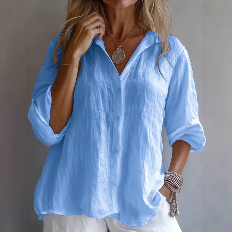 Baju Wanita Musim Semi Gugur,  - Mens Linen Shirt Long Sleeve ulasan dan harga