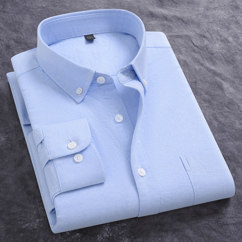 Kemeja Oxford Pria Baru Musim  - Oxford Cotton Casual Shirt Business ulasan dan harga