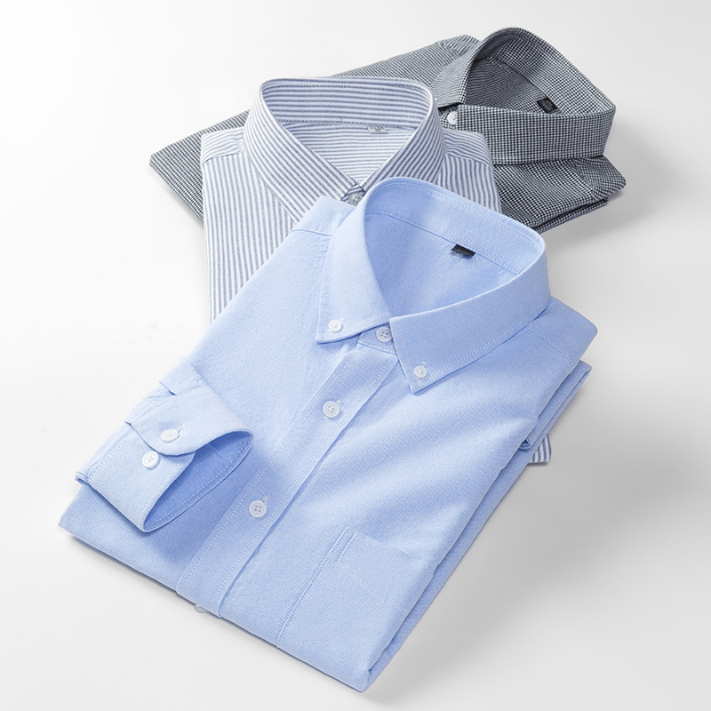 Kemeja Oxford Pria Baru Musim  - Oxford Cotton Casual Shirt Business ulasan dan harga