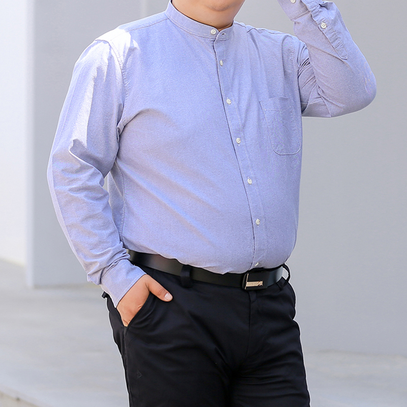 Kemeja Korea Musim Gugur Baru  - Mandarin Collar Formal Shirt Slim Fit ulasan dan harga