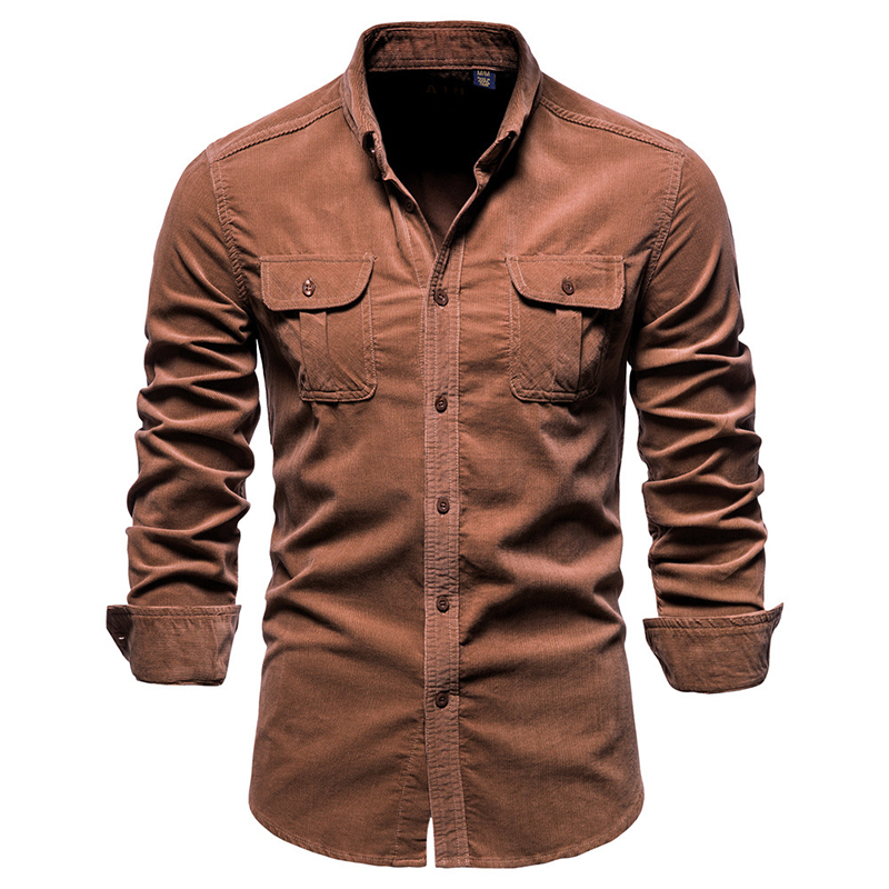 Jaket Kemeja Korduroi Warna So - Corduroy Button Up Shirt Men ulasan dan harga
