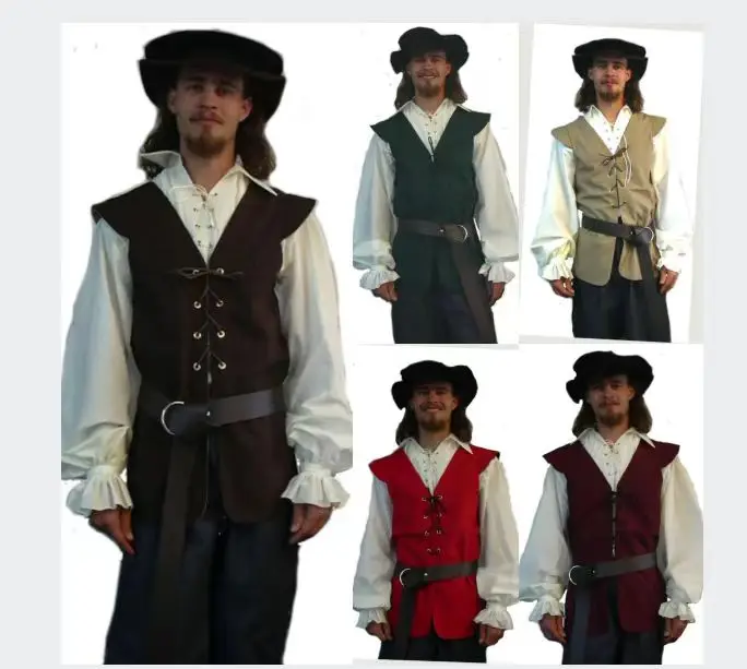 Kemeja Abad Pertengahan Bergay - Medieval Gothic Lace Up Pirate Shirt ulasan dan harga