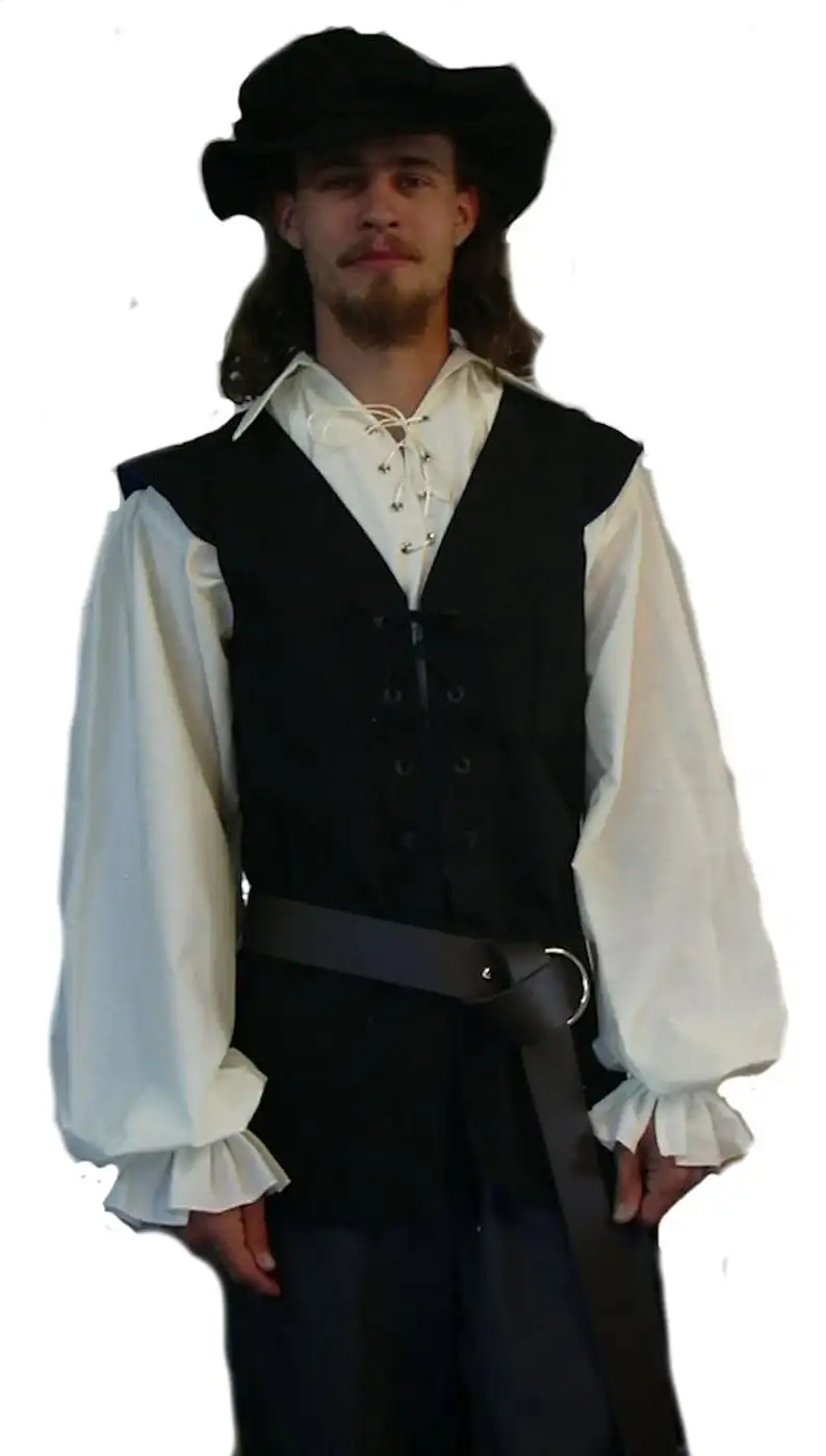 Kemeja Abad Pertengahan Bergay - Medieval Gothic Lace Up Pirate Shirt ulasan dan harga