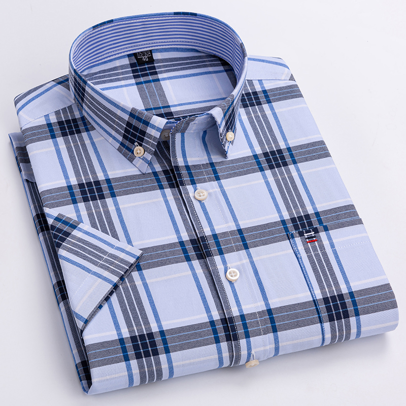 Kemeja Pria Berkualitas Lengan - Oxford Cotton Casual Shirt Business ulasan dan harga