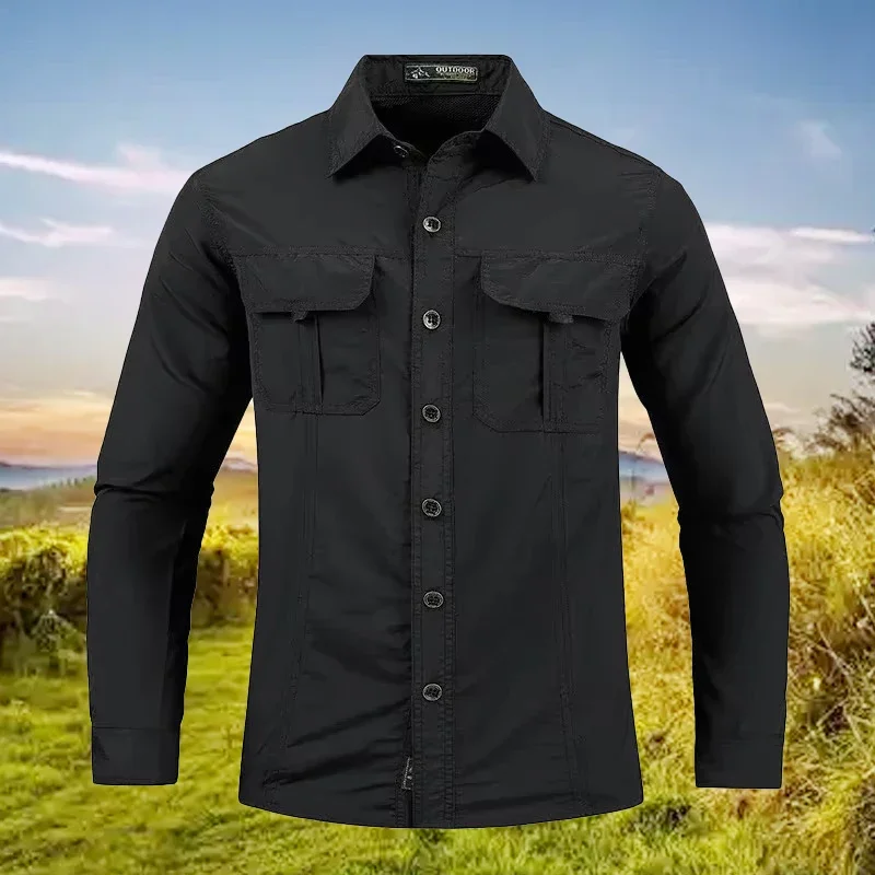 5XL Kemeja Pria Ringan Cepat K - Tactical Military Shirt Cargo ulasan dan harga