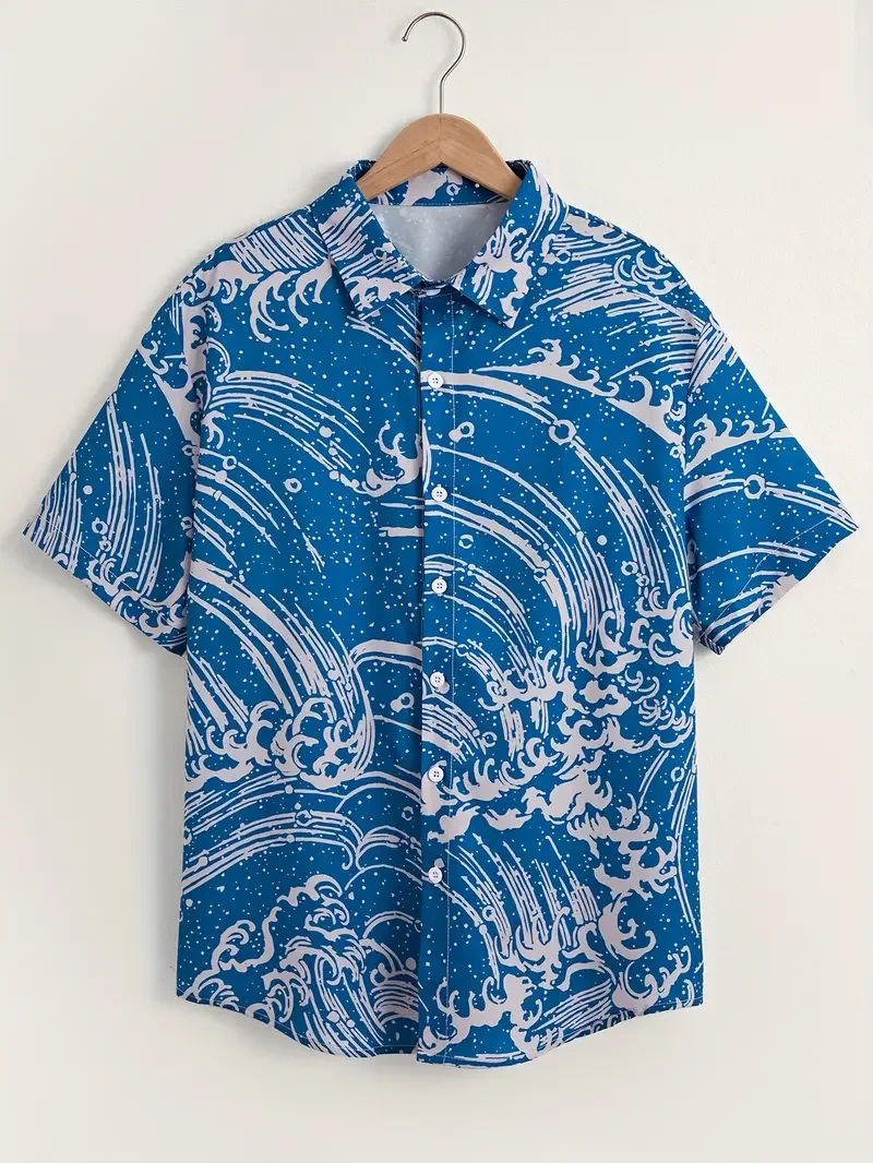 Kemeja Hawaii pria motif bola  - Short Sleeve Bowling Shirt Retro ulasan dan harga