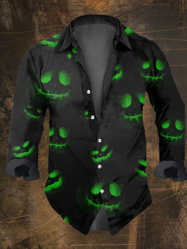 Halloween kemeja lengan panjan - Vintage Hawaiian Floral Shirt ulasan dan harga