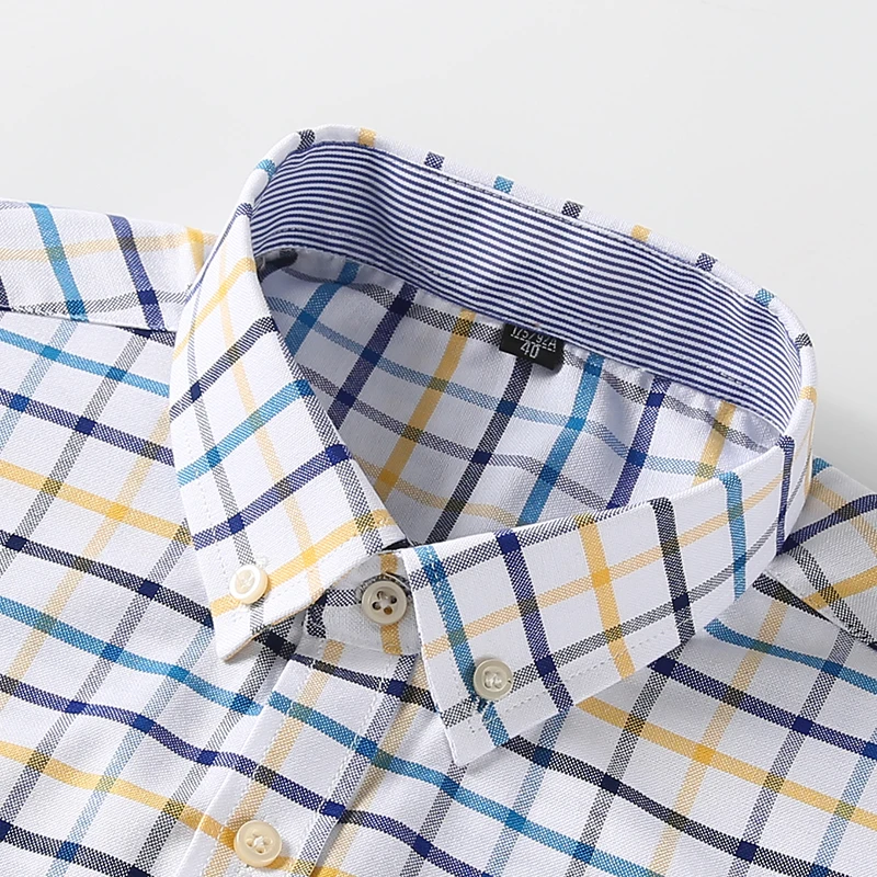 Kemeja Pria 100% Katun Lengan  - Oxford Cotton Casual Shirt Business ulasan dan harga