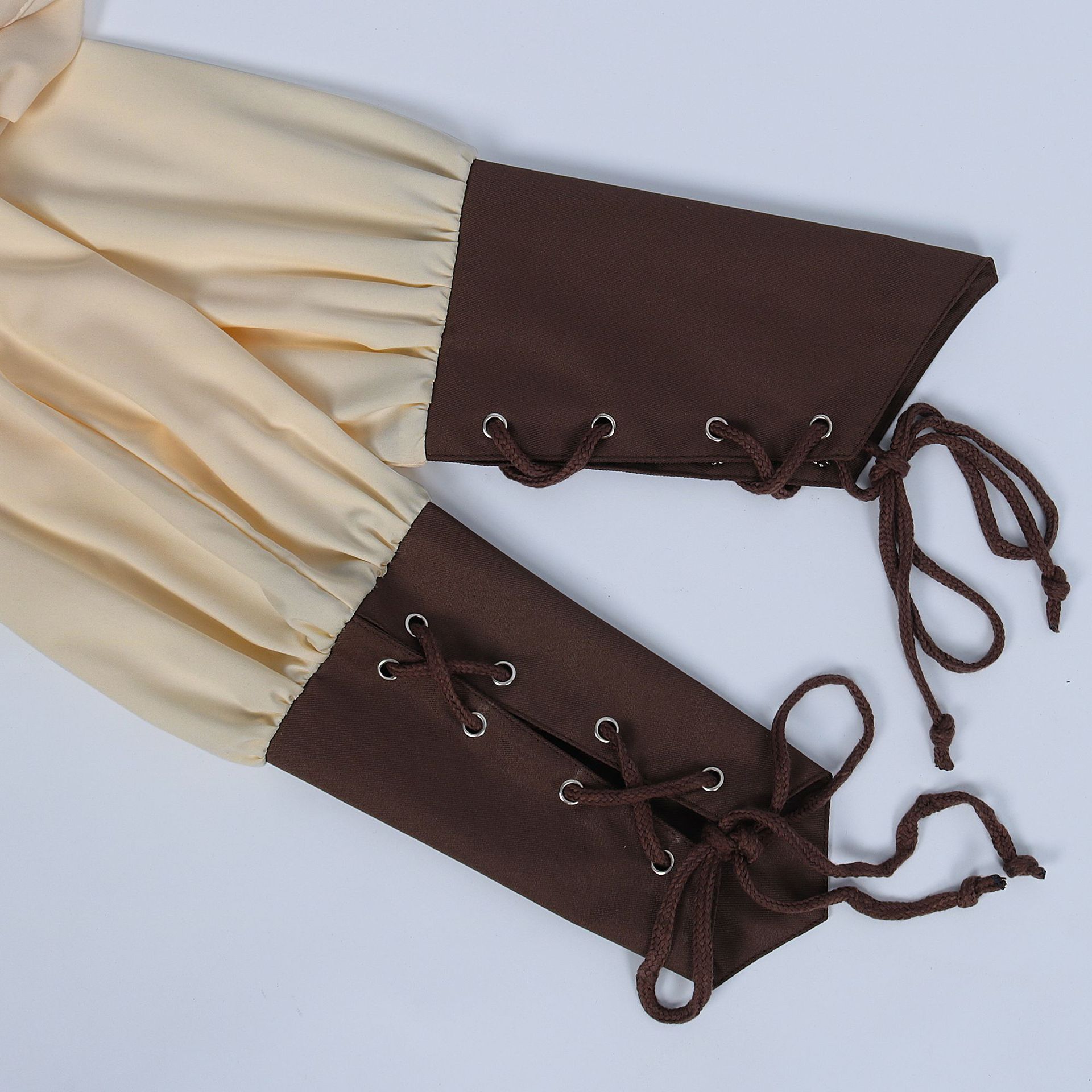 Kemeja LARP Abad Pertengahan P - Medieval Gothic Lace Up Pirate Shirt ulasan dan harga
