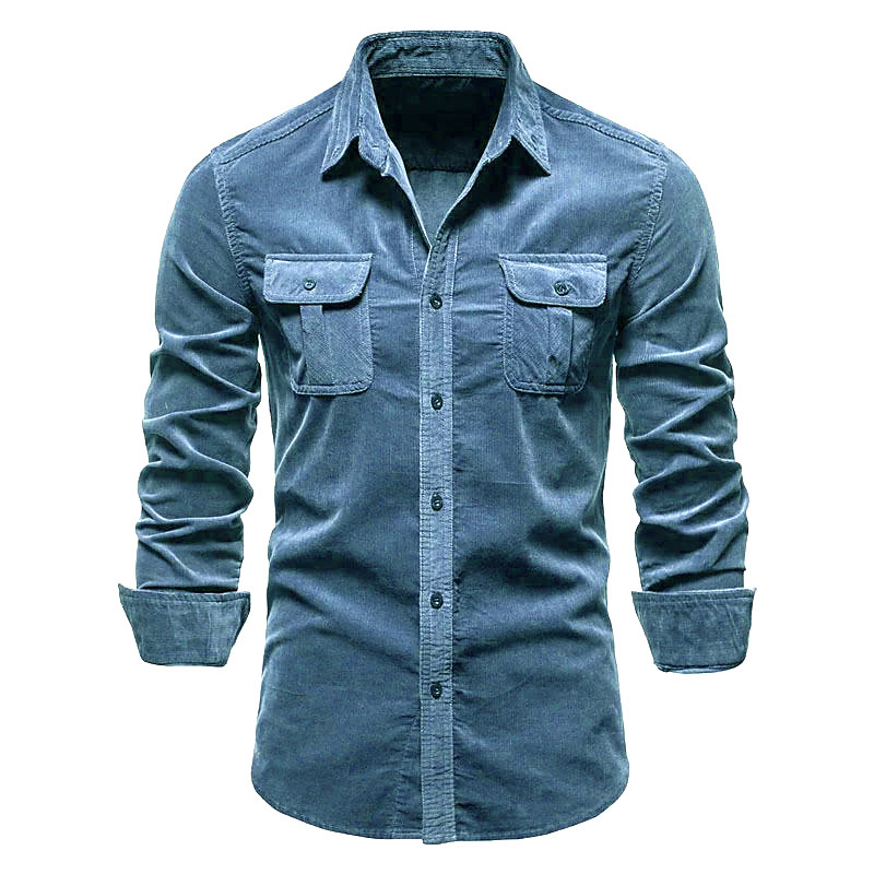 Kemeja Korduroi Baru Pria Mant - Corduroy Button Up Shirt Men ulasan dan harga