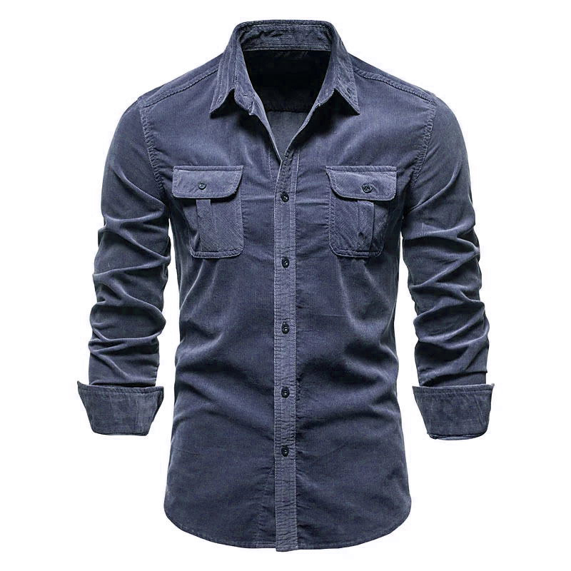 Kemeja Korduroi Baru Pria Mant - Corduroy Button Up Shirt Men ulasan dan harga